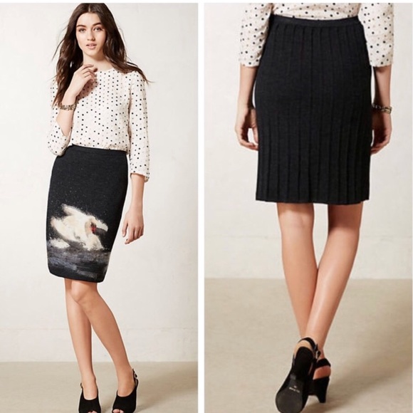 Anthropologie Dresses & Skirts - Anthro Troubadour Odette Swan Pleated Wool Skirt